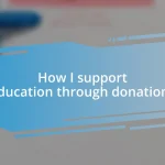 How I support education through donations