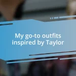 My go-to outfits inspired by Taylor