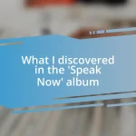 What I discovered in the ‘Speak Now’ album